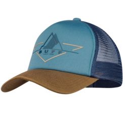 Czapka z daszkiem Unisex Buff Trucker Cap. Niebieskie czapki damskie Buff, bez wzorów, sportowe. Za 104.61 zł.
