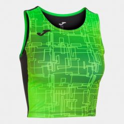Tank top do biegania damski Joma Elite VIII. Czarne topy damskie Joma, xl, bez wzorów, sportowe, bez kołnierzyka, bez ramiączek. W wyprzedaży za 77.75 zł.