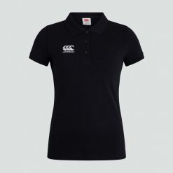 Damska koszulka polo Canterbury Waimak. Czarne bluzki damskie CANTERBURY, bez wzorów, bez kołnierzyka, bez ramiączek. Za 298.00 zł.