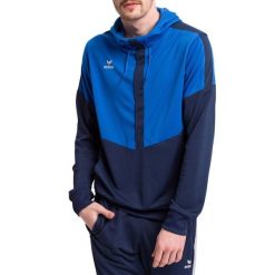 Bluza Erima Squad. Niebieskie bluzy sportowe męskie Erima, m, bez wzorów, z kapturem, na fitness i siłownię. Za 183.90 zł.