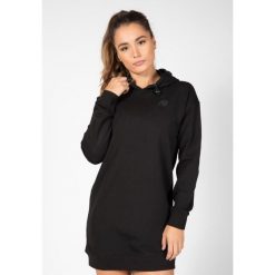 Bluza fitness damska długa Gorilla Wear Alexandria Hoodie. Czarne bluzy damskie GORILLA WEAR, s, bez wzorów, z bawełny, klasyczne, bez ramiączek, bez kaptura. Za 240.55 zł.