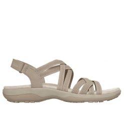 Sandały damskie Skechers Summer Getaway. Sandały damskie Skechers, bez wzorów, z materiału, bez obcasa, bez zapięcia. Za 390.00 zł.