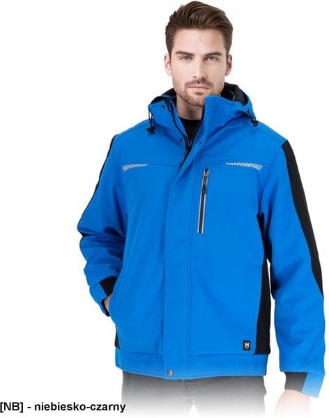 Kurtka ochronna ocieplana męska trójwarstwowa tkanina softshell kaptur odsuwany na troczki odblaskowe elementy pikowana podszewka LH-TORNADO 3XL. Brązowe kurtki sportowe męskie Reis, m, bez wzorów, z softshellu, bez kaptura. Za 171.66 zł.