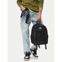Plecak Quiksilver. Czarne plecaki męskie Quiksilver, bez wzorów, sportowe. Za 129.99 zł.