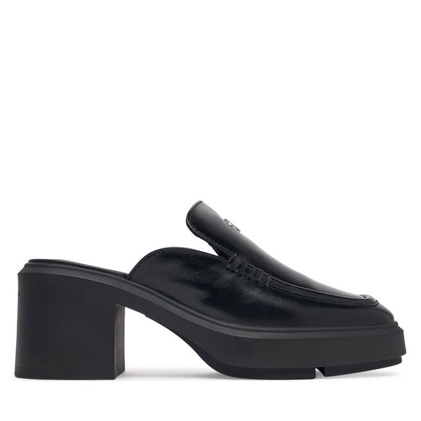 Klapki Calvin Klein. Czarne klapki damskie Calvin Klein, bez wzorów, bez obcasa, bez zapięcia. Za 649.99 zł.