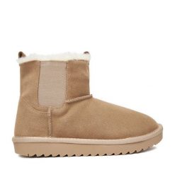 Śniegowce DeeZee. Brązowe śniegowce damskie DeeZee, bez zapięcia. Za 229.99 zł.