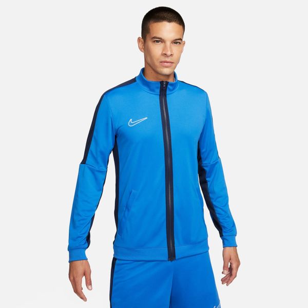 Bluza męskie Nike Dri Fit Academy 23. Niebieskie bluzy męskie Nike, m, bez wzorów, z poliesteru, sportowe, bez ramiączek, bez kaptura. Za 290.00 zł.
