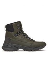 Calvin Klein Trzewiki Hike Runner Mid Laceup Lth HM0HM02323 Zielony. Zielone botki męskie Calvin Klein, bez wzorów, ze skóry, bez obcasa, bez zapięcia. Za 699.99 zł.