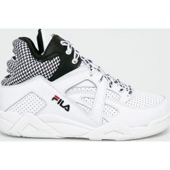 Fila - Buty Cage Cb Mid. Białe obuwie sportowe damskie Fila, bez wzorów, z gumy, z okrągłym noskiem, bez zapięcia, climacool (adidas). W wyprzedaży za 399.90 zł.