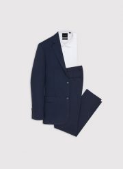 PAKO LORENTE - Granatowy wełniany garnitur męski. Niebieskie garnitury męskie Pako Lorente, m, bez wzorów, z wełny, biznesowe. Za 1,739.98 zł.