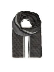 Guess Szal AM9492 POL03 Czarny. Czarne szaliki damskie Guess, z aplikacjami, z materiału. Za 299.99 zł.