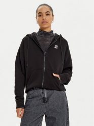 Hugo Bluza Dalfine 50535240 Czarny Regular Fit. Czarne bluzy damskie Hugo, xl, bez wzorów, z bawełny, bez ramiączek, bez kaptura. Za 419.99 zł.