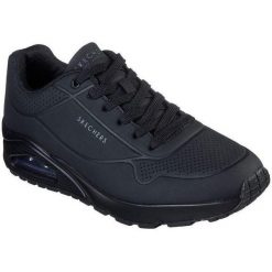 Buty sportowe męskie Skechers Uno Stand On Air. Czarne buty sportowe męskie Skechers, bez wzorów, z materiału, bez zapięcia. Za 385.00 zł.
