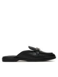 Nine West Klapki R25SS05135 Czarny. Czarne klapki damskie Nine West, bez wzorów, z materiału, bez obcasa, bez zapięcia. Za 229.99 zł.