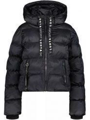 Płaszcz Zimowy Damski Luhta Jalonoja. Czarne kurtki sportowe damskie Luhta, na zimę, m, bez wzorów, z materiału, eleganckie, bez kołnierzyka, bez kaptura. Za 999.00 zł.