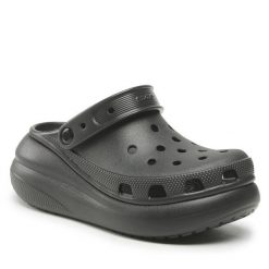 Klapki Crocs. Czarne klapki damskie Crocs, bez wzorów, bez obcasa, bez zapięcia. Za 241.99 zł.