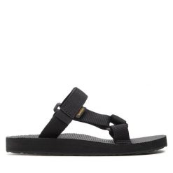 Klapki Teva. Czarne klapki damskie Teva, bez wzorów, sportowe, bez obcasa, bez zapięcia. Za 229.99 zł.