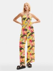 Desigual Kombinezon Tropical Party 24SWMW22 Kolorowy Relaxed Fit. Sukienki damskie Desigual, na imprezę, xl, bez wzorów, z wiskozy, bez kołnierzyka, bez ramiączek. Za 269.99 zł.