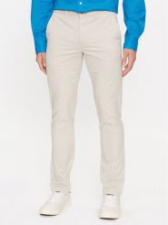 Tommy Hilfiger Chinosy Bleecker MW0MW26619 Beżowy Slim Fit. Brązowe eleganckie spodnie męskie Tommy Hilfiger, bez wzorów, z bawełny. Za 459.99 zł.