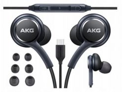 Słuchawki Samsung Słuchawki USB-C Samsung AKG EO-IC100BBEGEU Dokonałowe Galaxy S24 A55 A56 one size. Słuchawki dokanałowe SAMSUNG. Za 59.99 zł.