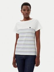 Tom Tailor T-Shirt 1045544 Biały Regular Fit. Białe t-shirty damskie Tom Tailor, m, bez wzorów, z bawełny, bez kołnierzyka, bez ramiączek. Za 69.99 zł.