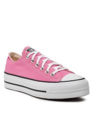 Converse Trampki Chuck Taylor All Star Lift Platform Ox A06508C Różowy. Czerwone trampki i tenisówki damskie Converse, bez wzorów, z materiału, bez zapięcia. Za 259.99 zł.