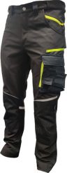 Softshell work trousers, with elastane, insulated, black, size XL. Czarne spodnie sportowe męskie VENNER, m, bez wzorów, z softshellu. Za 193.71 zł.