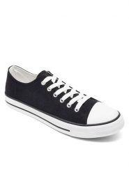 Lanetti Trampki MSS20503-01A Czarny. Czarne trampki męskie Lanetti, bez wzorów, z materiału, bez zapięcia. Za 59.99 zł.