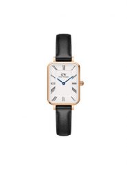 Daniel Wellington Zegarek Quadro Roman Numerals Sheffield DW00100689 Czarny. Czarne, analogowe zegarki damskie Daniel Wellington. Za 609.99 zł.