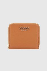 GUESS Brązowy mały portfel damski Laurel. Brązowe portfele damskie Guess, ze skóry ekologicznej. W wyprzedaży za 168.99 zł.
