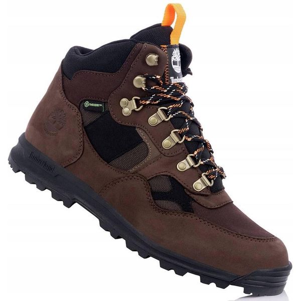 Męskie buty trapery trekkingowe membrana TIMBERLAND TRUMBULL. Brązowe buty zimowe męskie Timberland, bez zapięcia. Za 449.00 zł.