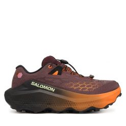 Buty do biegania Salomon. Czerwone obuwie sportowe damskie Salomon, bez wzorów, bez zapięcia, do biegania. Za 649.99 zł.