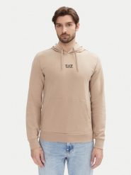 EA7 Emporio Armani Bluza 8NPM32 PJVRZ U6155 Beżowy Regular Fit. Brązowe bluzy męskie EA7 Emporio Armani, m, bez wzorów, z bawełny, bez ramiączek, bez kaptura. Za 239.99 zł.