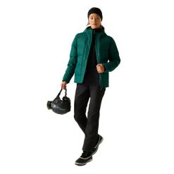 Damska Kurtka Ocieplana Entrusted Padded Jacket. Zielone kurtki sportowe damskie Dare 2B, xl, bez wzorów, z lycry, bez ramiączek, z kapturem, trekkingowe. Za 230.99 zł.