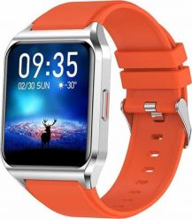Smartwatch Rubicon E89 Pomarańczowy (RNCE89). Brązowe zegarki smartwatch Rubicon, bez wzorów. Za 179.00 zł.