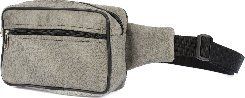 Beltimore Męska saszetka biodrówka nerka na pas regulowana skóra eko szara F48. Szare saszetki i nerki męskie Beltimore, bez wzorów, ze skóry. Za 45.00 zł.