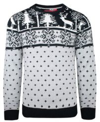 Świąteczny Sweter w Norweski Wzór - Brave Soul. Szare swetry męskie Brave Soul, l, bez wzorów, wizytowe, bez kołnierzyka, bez ramiączek. Za 135.00 zł.