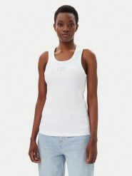 Liu Jo Top WA5367 J0295 Biały Regular Fit. Białe topy damskie Liu Jo, xl, bez wzorów, z bawełny, bez kołnierzyka, bez ramiączek. Za 169.99 zł.
