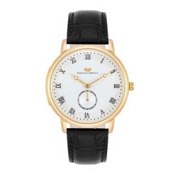 Rhodenwald & Söhne Zegarek kwarcowy Moonlight żółte złoto Skóra naturalna Czarny Zegarki męskie 1 ct Męskie. Czarne, analogowe zegarki męskie Rhodenwald & Söhne, z aplikacjami, z koronki, z mosiądzu. Za 539.99 zł.