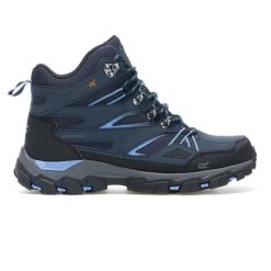 Damskie buty trekkingowe Regatta Holcombe III. Niebieskie obuwie trekkingowe damskie Regatta, z materiału, bez zapięcia. Za 298.50 zł.