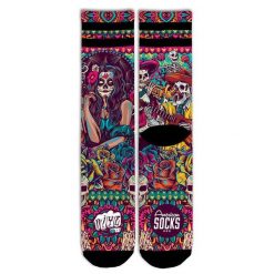 Skarpetki American Socks Dia de los Muertos. Czarne skarpetki damskie AMERICAN SOCKS, bez wzorów. Za 101.48 zł.