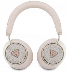Słuchawki nauszne Guess 4G Triangle Logo Bluetooth ENC różowy. Czerwone słuchawki bezprzewodowe Guess. Za 247.13 zł.