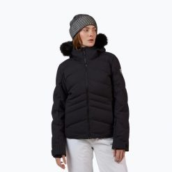 Kurtka narciarska damska Rossignol Staci Insulated. Czarne kurtki sportowe damskie Rossignol, na zimę, bez wzorów, bez ramiączek, bez kaptura, narciarskie. Za 1,460.80 zł.