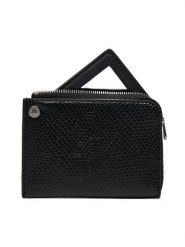 Calvin Klein Jeans Portfel Sculpted Wallet Square Mirror K60K611563 Czarny. Czarne portfele damskie Calvin Klein Jeans, z jeansu. Za 229.99 zł.