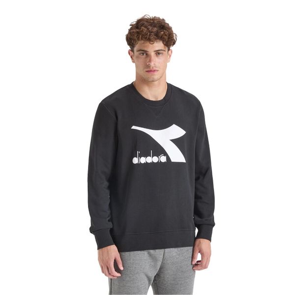 Bluza męska DIADORA SWEATSHIRT CREW CHROMIA. Czarne bluzy męskie Diadora, m, bez wzorów, bez ramiączek, bez kaptura. Za 99.99 zł.