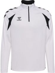 Bluza treningowa zapinana do połowy Hummel Core 2.0. Białe bluzy damskie Hummel, xl, bez wzorów, z materiału, sportowe, bez ramiączek, bez kaptura. Za 226.00 zł.