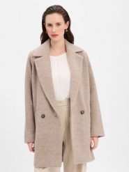 BOSS Płaszcz wełniany - Calodino2 Kobiety Wełna szary|brązowy, 40. Brązowe płaszcze damskie Boss, bez wzorów, z materiału, eleganckie, bez kołnierzyka, bez kaptura. Za 1,599.95 zł.