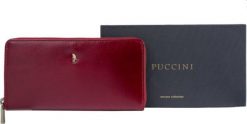 Puccini PUCCINI skórzany portfel damsk na suwak i MU1962 ciemno czerwony RFID MU1962. Czerwone portfele damskie Puccini. Za 149.00 zł.