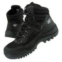 Buty trekkingowe 4F OBMH253 22S czarne. Czarne trekkingi męskie z materiału, za kostkę, bez zapięcia. Za 588.17 zł.