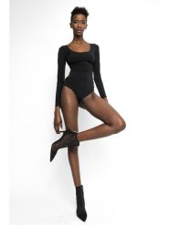 Sugarbird Body "Corali" | SB19AW3393602 / Corali | Kobieta | Czarny. Czarne body Sugarbird, bez wzorów, z elastanu. W wyprzedaży za 299.00 zł.